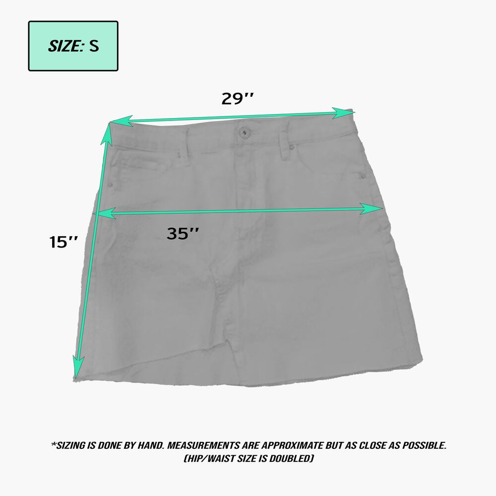 NWT VICI "August" Asymmetrical Frayed Denim Mini Skirt (White | Size S) - Picture 6 of 6
